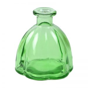 Oval Jar styled Transparent Green Vase