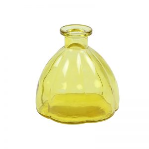 Oval Jar styled Transparent Yellow Vase