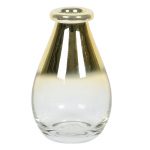 Delicate Gold Polish Table Vase in Glass