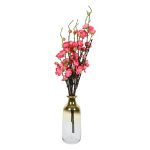 Delicate Gold Polish Table Vase in Glass