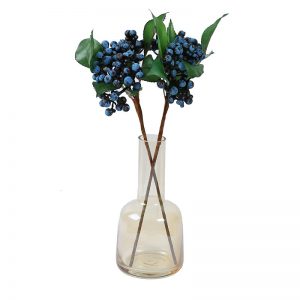 High Neck Brown Table Vase in Glass