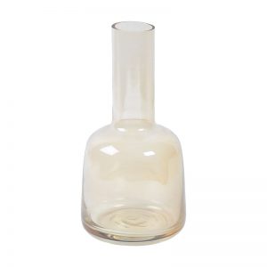 High Neck Brown Table Vase in Glass