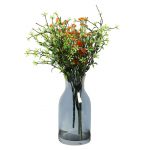 Contemporary Transparent Glass Vase in Grey
