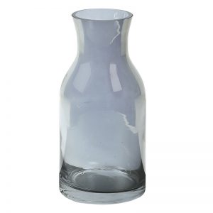 Contemporary Transparent Glass Vase in Grey