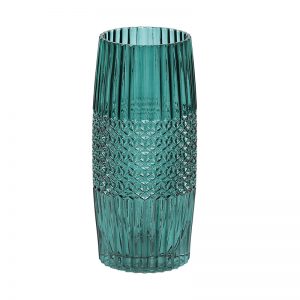 Big Solid Crystal Glass Green Vase