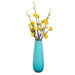 Turquoise Handcrafted Crystal Glass Table Vase