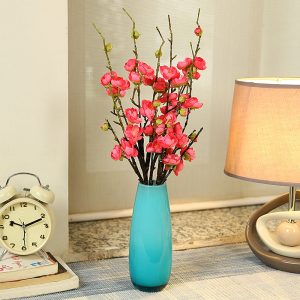 Turquoise Handcrafted Crystal Glass Table Vase
