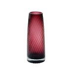 Wine Colored Vase in Solid Crystal Glass