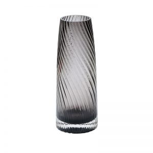 Grey colored Vase in Solid Crystal Glass