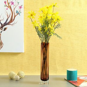 Wine Colored Cylindrical Vase