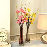 Set of Two Semi Transparent Flower Vase