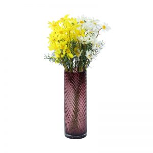 Big Solid Crystal Glass Wine colored Vase