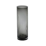 Big Solid Crystal Glass Grey Vase