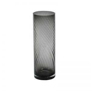 Big Solid Crystal Glass Grey Vase