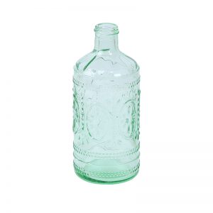 Solid Crystal Glass Bottle Shaped Green Vase