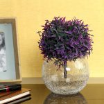 Hand Blown Crinkled Glass Round Vase