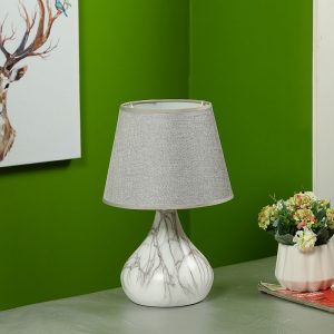 Marble Finish Bottle Style Ceramic Table Lamp