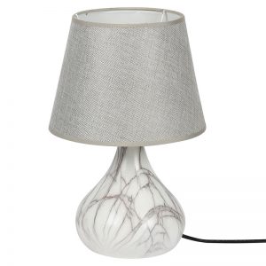 Marble Finish Bottle Style Ceramic Table Lamp