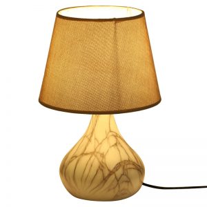 Marble Finish Bottle Style Ceramic Table Lamp