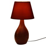 Retro Style Red Ceramic Lamp with matching Shade