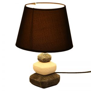 Pebbeled Style Ceramic Lamp with matching Shade In Blue