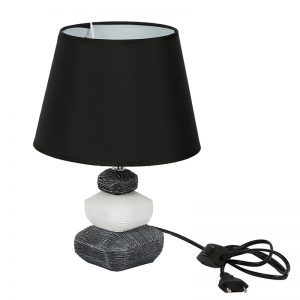 Pebbeled Style Ceramic Lamp with matching Shade In Blue