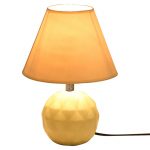 Round Ceramic Cream Colour Table Lamp