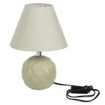 Round Ceramic Cream Colour Table Lamp