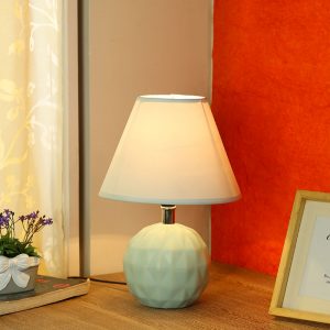Round Ceramic Green Colour Table Lamp