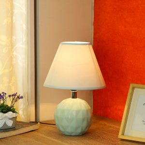 Round Ceramic Green Colour Table Lamp