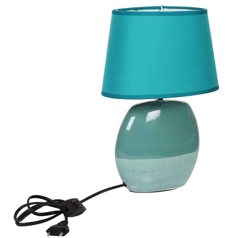Dual Tone Blue Ceramic Table Lamp, Two Tone Light Table Lamp