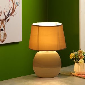 Dual Tone Grey Ceramic Table lamp with Matching shade