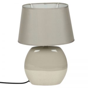 Dual Tone Grey Ceramic Table lamp with Matching shade
