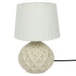 Deep Surface Round Ceramic White Table Lamp