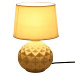 Deep Surface Round Ceramic White Table Lamp