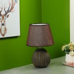 Rusty Finish Brown Ceramic Table Lamp