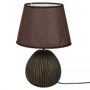 Rusty Finish Brown Ceramic Table Lamp