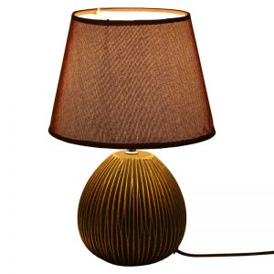 Rusty Finish Brown Ceramic Table Lamp