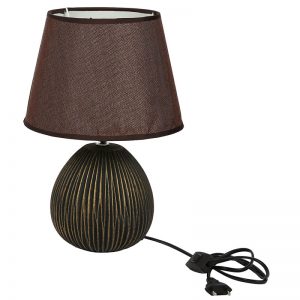 Rusty Finish Brown Ceramic Table Lamp