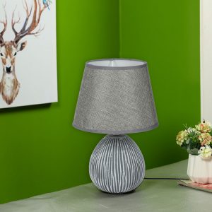 Rusty Finish Grey Ceramic Table Lamp