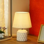 Uniquely Crafted White Ceramic Table Lamp