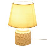 Uniquely Crafted White Ceramic Table Lamp