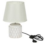 Uniquely Crafted White Ceramic Table Lamp