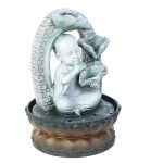 Handcrafted Serene Buddha Indoor Water Fountain with Light