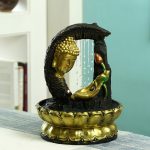 Arch Style Hand Sculpted Buddha Indoor Water Fountain with Light