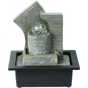 Hand Sculpted Serene Water Fountain with Light