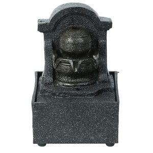 Stone Finish Round Design Indoor Water Fountain with Light