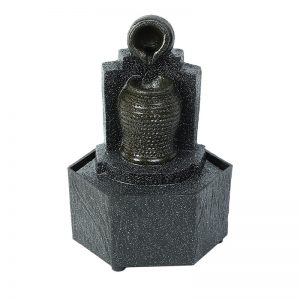 Stone Finish Pot Style Indoor Water Fountain with Light
