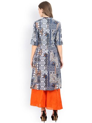 Women Multicoloured Printed A Line Kurta