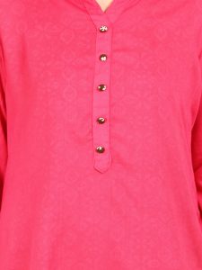 Women Pink Printed Layered A-Line Kurta